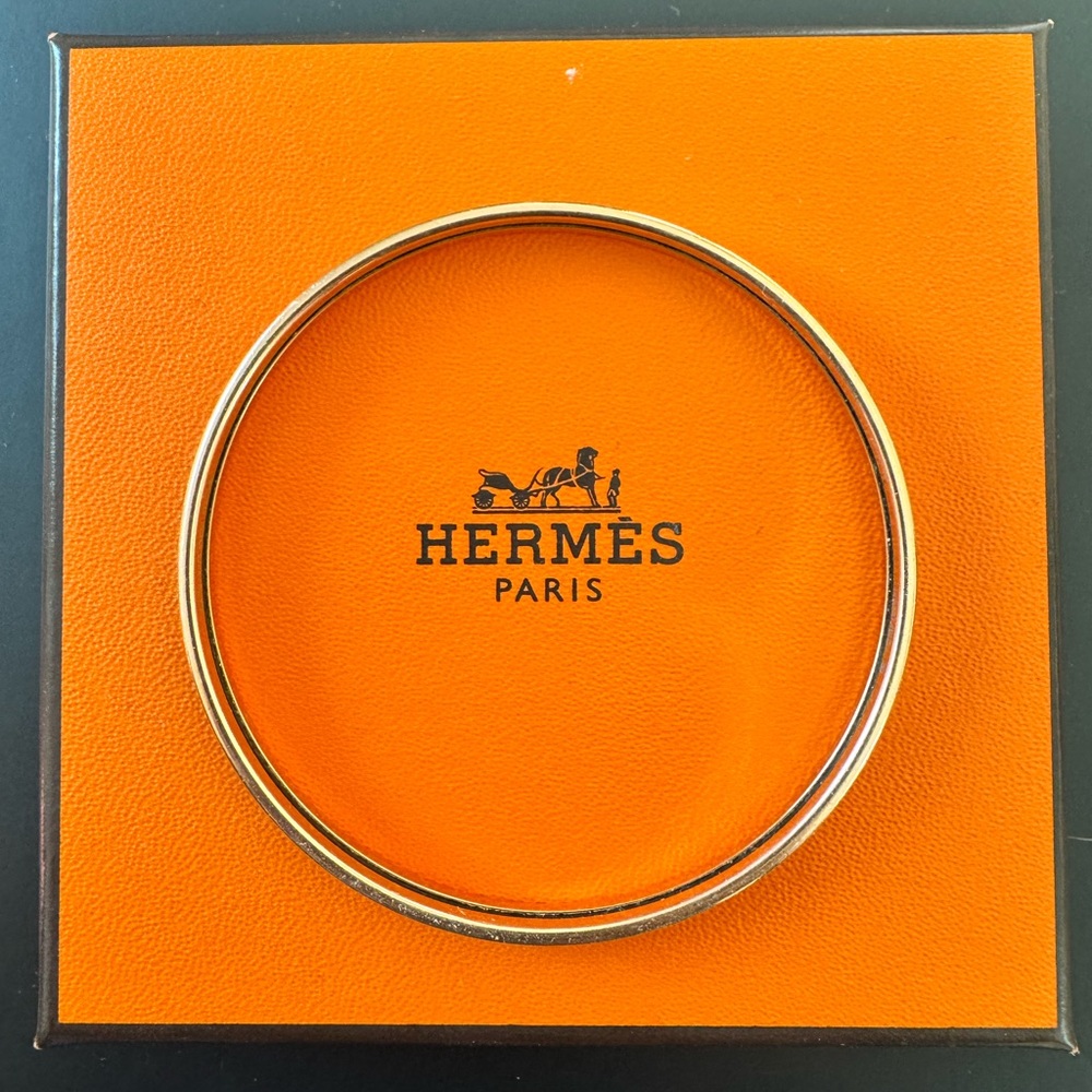 Hermès blush / rose gold Bangle Bracelet - Picture 5 of 5